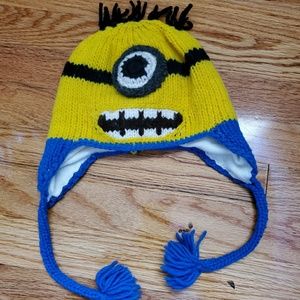 Minion knit kids hat